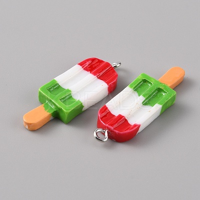 Three Color Opaque Resin Pendants RESI-TAC0010-66A-1