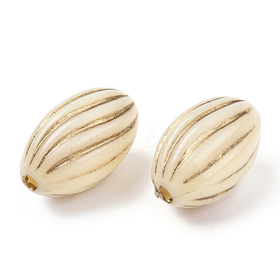 Oval Plating Acrylic Beads PACR-Q102-128A-1