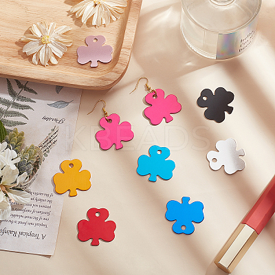 30Pcs 10 ColorsAluminum Pendants ALUM-BC0001-61-1