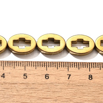Electroplated Synthetic Non-magnetic Hematite Beads Strands G-L613-Z01-03E-1