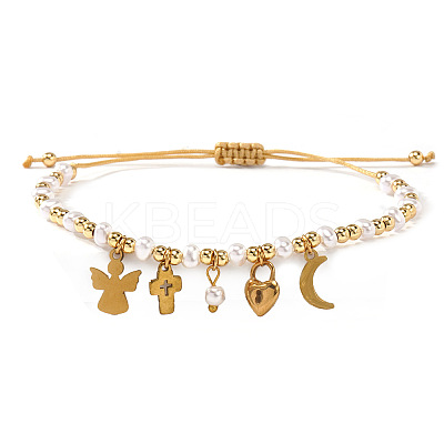304 Stainless Steel Charm Bracelets BA2405-4-1