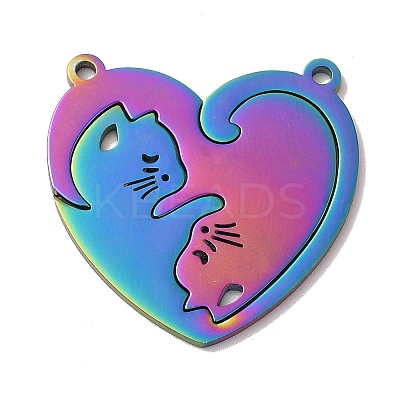 Ion Plating(IP) 304 Stainless Steel Split Pendants STAS-H212-16MC-1