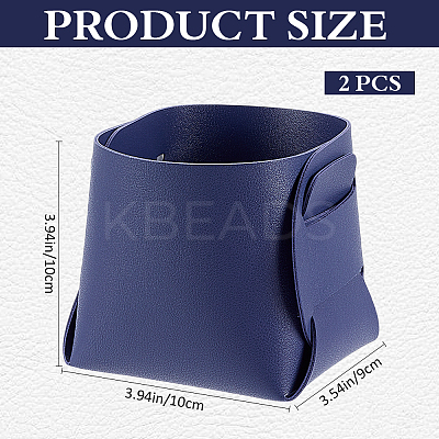 2Pcs PU Leather Jewelry Plate AJEW-CN0002-74E-1