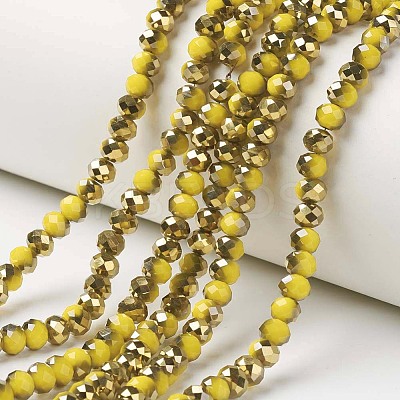 Electroplate Opaque Glass Beads Strands LS-EGLA-A034-P4mm-O06-1