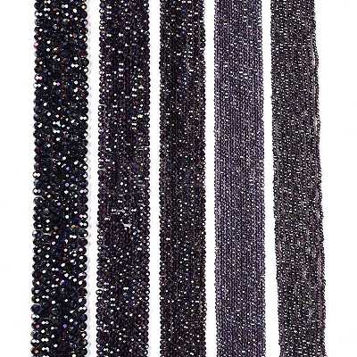 Electroplate Glass Beads Strands X-EGLA-A044-T6mm-B15-1