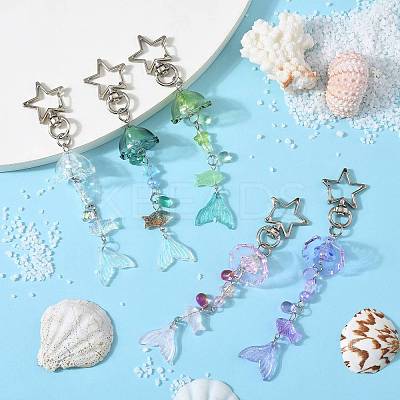 Glass & Lampwork & Acrylic Pendant Decorations KEYC-FS00033-02-1