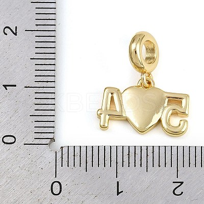 Brass Deep Sky Blue Enaeml European Dangle Charms KK-C114-06G-1