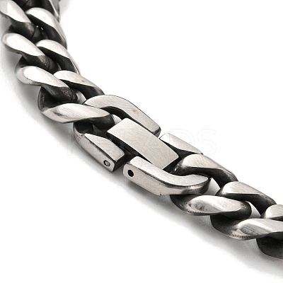 Non-Tarnish 201 Stainless Steel Curb Chain Bracelets BJEW-D030-03P-1