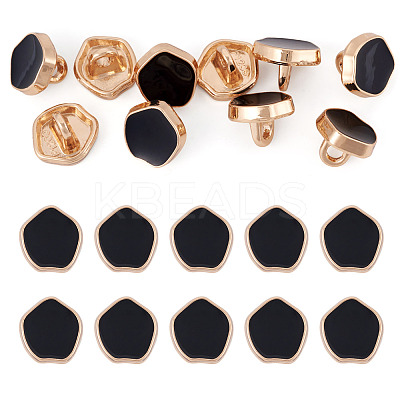 10Pcs 1-Hole Alloy Enamel Shank Buttons BUTT-TA0001-37-1