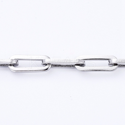 Non-Tarnish 304 Stainless Steel Paperclip Chains CHS-D031-02P-1