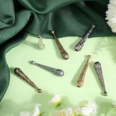 14Pcs 7 Colors Alloy Cord Ends FIND-GF0007-29-1