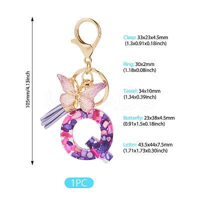 Resin Butterfly Pendant Keychains KEYC-TAC0034-03Q-1