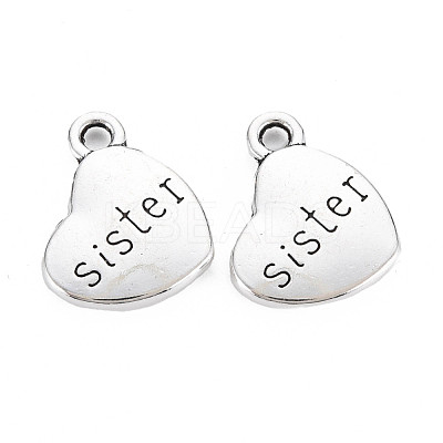 Tibetan Style Alloy Family Charms TIBEP-5429-AS-LF-1
