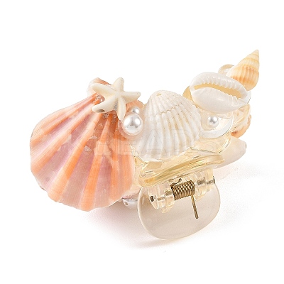 Shell & Starfish Shape Natural Shell Hair Claw Clips PHAR-TA000008-1