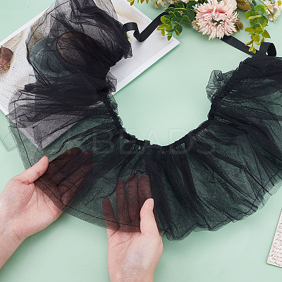 Detachable Fibre Lady's Embroidered Collars AJEW-WH0248-632B-1