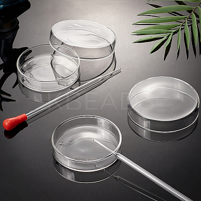 Flat Round Glass Biochemical Petri Dish GLAA-OC0001-14B-1