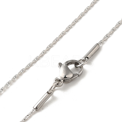 Tarnish Resistant Trendy Unisex 304 Stainless Steel Boston Link Chain Necklaces NJEW-L043-51P-1