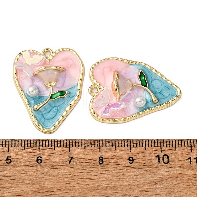 Alloy Enamel Pendants ENAM-B028-40KCG-1