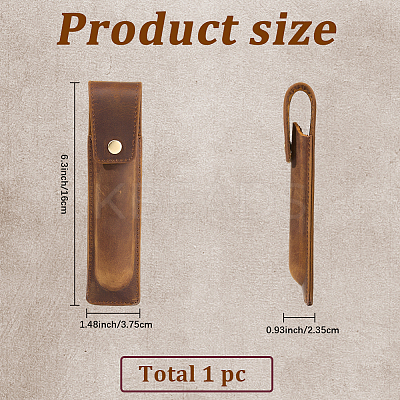 Crazy Horse Leather Pencil Case OFST-WH20816-001A-1