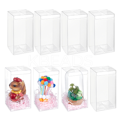Transparent PET Tea Storage Boxes CON-WH0106-08A-1