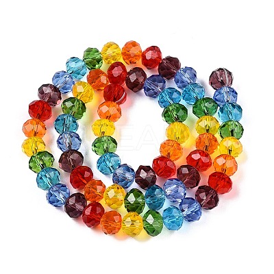 Transparent Glass Beads Strands X-GLAA-T023-08B-1
