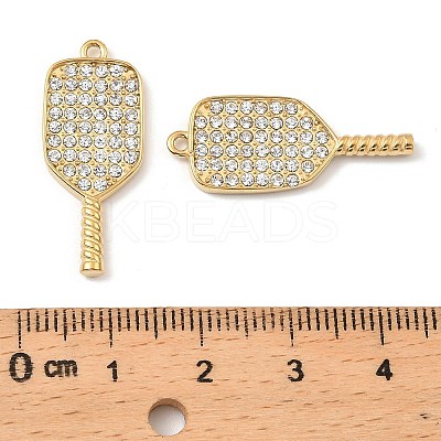 304 Stainless Steel with Crystal Rhinestone Pendants STAS-G358-12G-02-1
