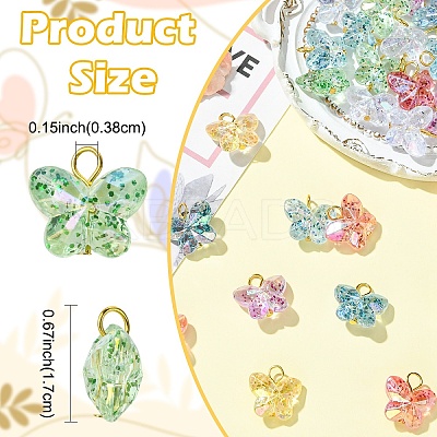 30Pcs Acrylic Pendants PALLOY-YW00120-1