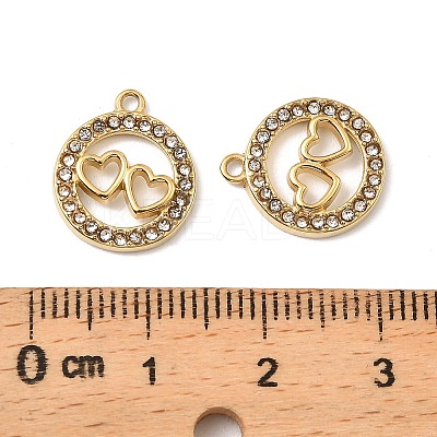304 Stainless Steel with Crystal Rhinestone Charms STAS-G358-20G-1