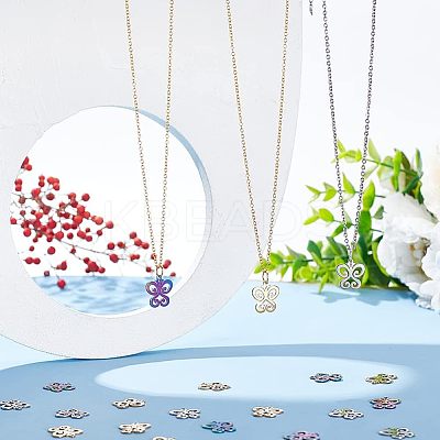30Pcs 3 Colors 304 Stainless Steel Charms STAS-DC0011-91-1