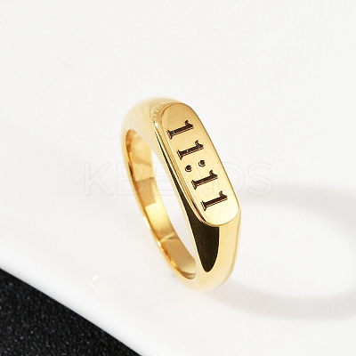 304 Stainless Steel Plain Band Finger Rings RJEW-P152-01G-1