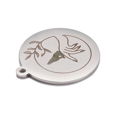 Non-Tarnish 304 Stainless Steel Pendants STAS-C032-09P-1