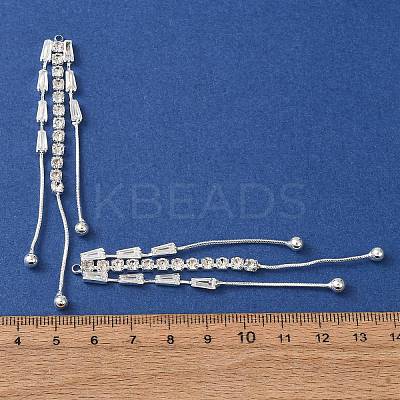 Brass Micro Pave Clear Cubic Zirconia Big Pendants CU-CBAEC99-01S-1