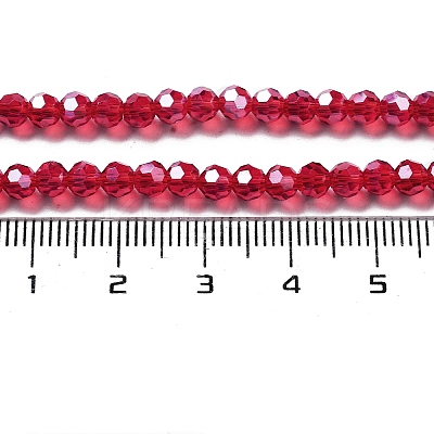 Electroplate Transparent Glass Beads Strands EGLA-A035-T4mm-A01-1