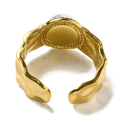 Ion Plating(IP) 304 Stainless Steel Open Cuff Rings RJEW-C079-18G-02-1