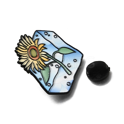 Ice Block & Sunflower Enamel Pins JEWB-Z052-01EB-02-1