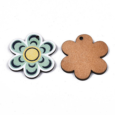 Printed Basswood Pendants LS-X-WOOD-N006-37-1