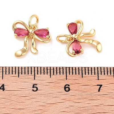 Brass Micro Pave Cubic Zirconia Pendants KK-B102-12G-01-1