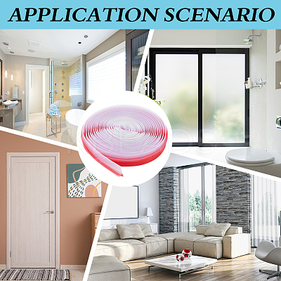 8M Silicone Self-Adhesive Sealing Strip for Door DIY-WH0349-566A-1