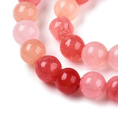 Dyed Natural White Jade Beads Strands G-T140-4mm-A12-1