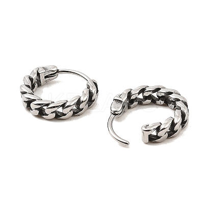 316 Surgical Stainless Steel Hoop Earrings EJEW-D096-05B-AS-1