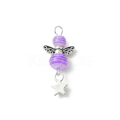 4 Sets Alloy Transparent Stripe Resin Beads Pendants FIND-PH0008-84-1