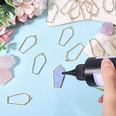 20Pcs 2 Colors Alloy Open Back Bezel Pendants FIND-CA0011-49-1