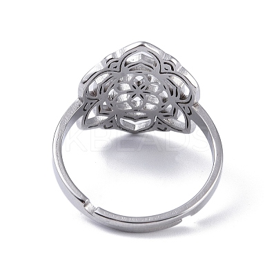 Non-Tarnish 201 Stainless Steel Adjustable Rings LS-RJEW-C074-06P-1