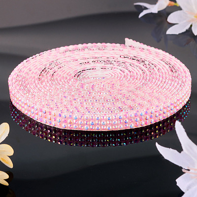 3 Yards Resin Self Adhesive Sewing Trim Hotfix Rhinestone Tape DIY-TA0013-15D-1