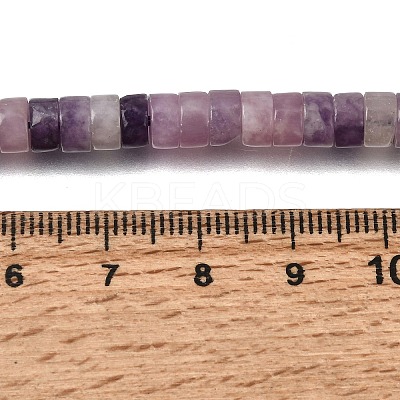 Natural Lepidolite/Purple Mica Beads Strands GG-CBA8682-B08-1