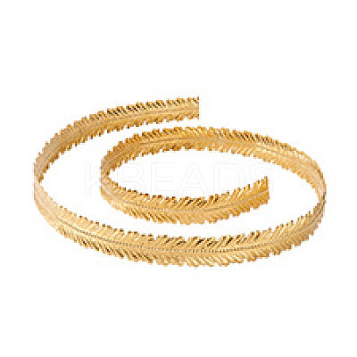 Leaf Brass Ribbon for Lamp Cover Decoration AJEW-WH0348-381B-1