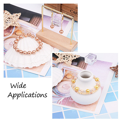 11 Strands 11 Styles Baking Paint Pearlized Glass Pearl Round Bead Strands HY-CW0001-04-1