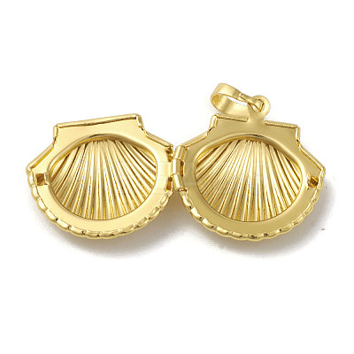 Rack Plating Brass Locket Pendants KK-G452-07G-1
