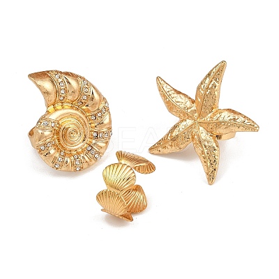Alloy Adjustable Finger Rings Sets for Women RJEW-B071-01G-1