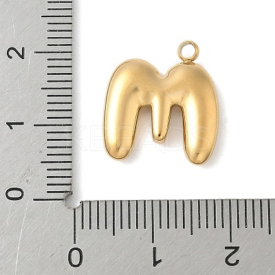 304 Stainless Steel Initial Pendants STAS-S186-12M-G-1